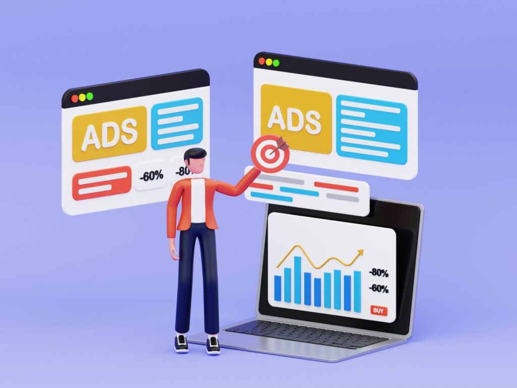 Publicidad display en un portal de noticias mostrando banners publicitarios